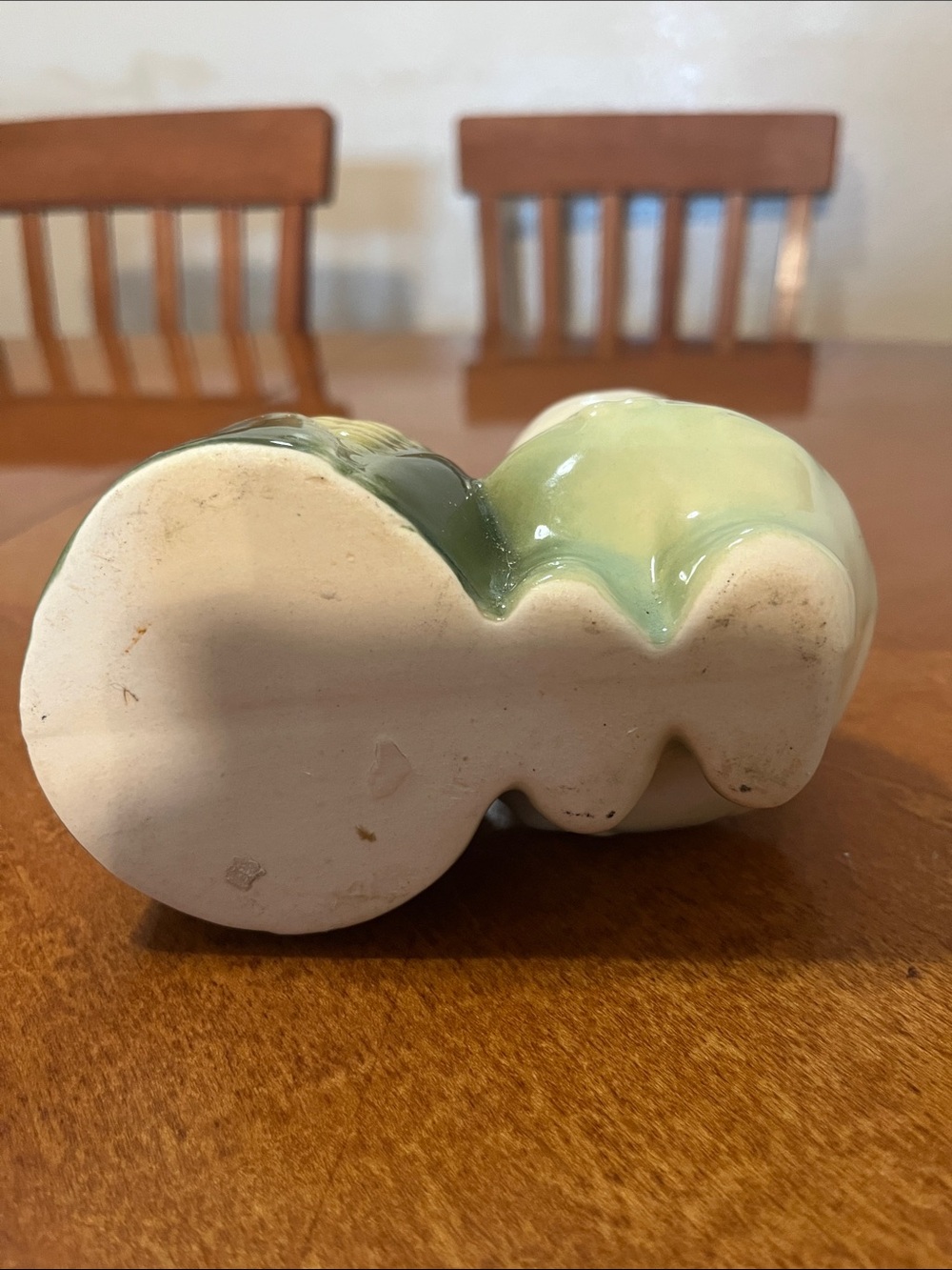 Ceramic Pig Planter with Corn Basket - Pastel Pink, Yellow & Green - Picture 5 of 7